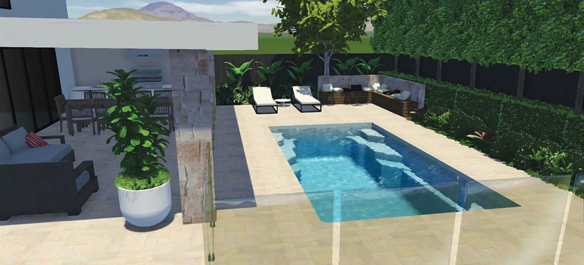 Caesar Small Pool by aqua technics